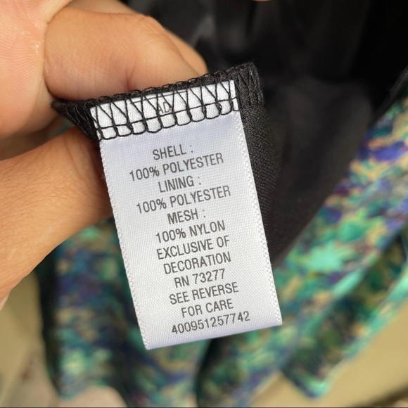 **Princess Vera Wang Teal and black mesh sleeveless dress size 5 - Picture 8 of 9